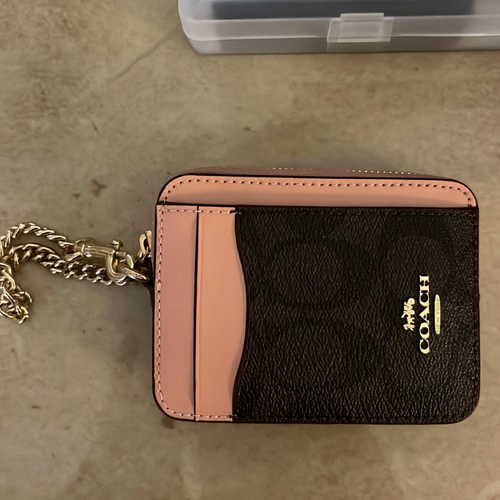 Coach zip around card case